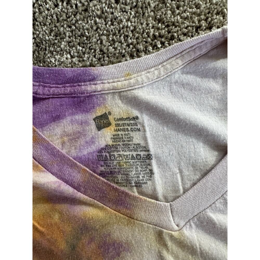 LOT OF 7 Tie Dye Shirts V-neck Short Sleeve Shirts XL - 2XL XXL XL - Picture 6 of 11